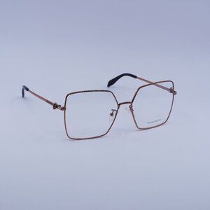 Alexander McQueen AM0276O 003 Eyeglasses Nude 57mm Square Frame